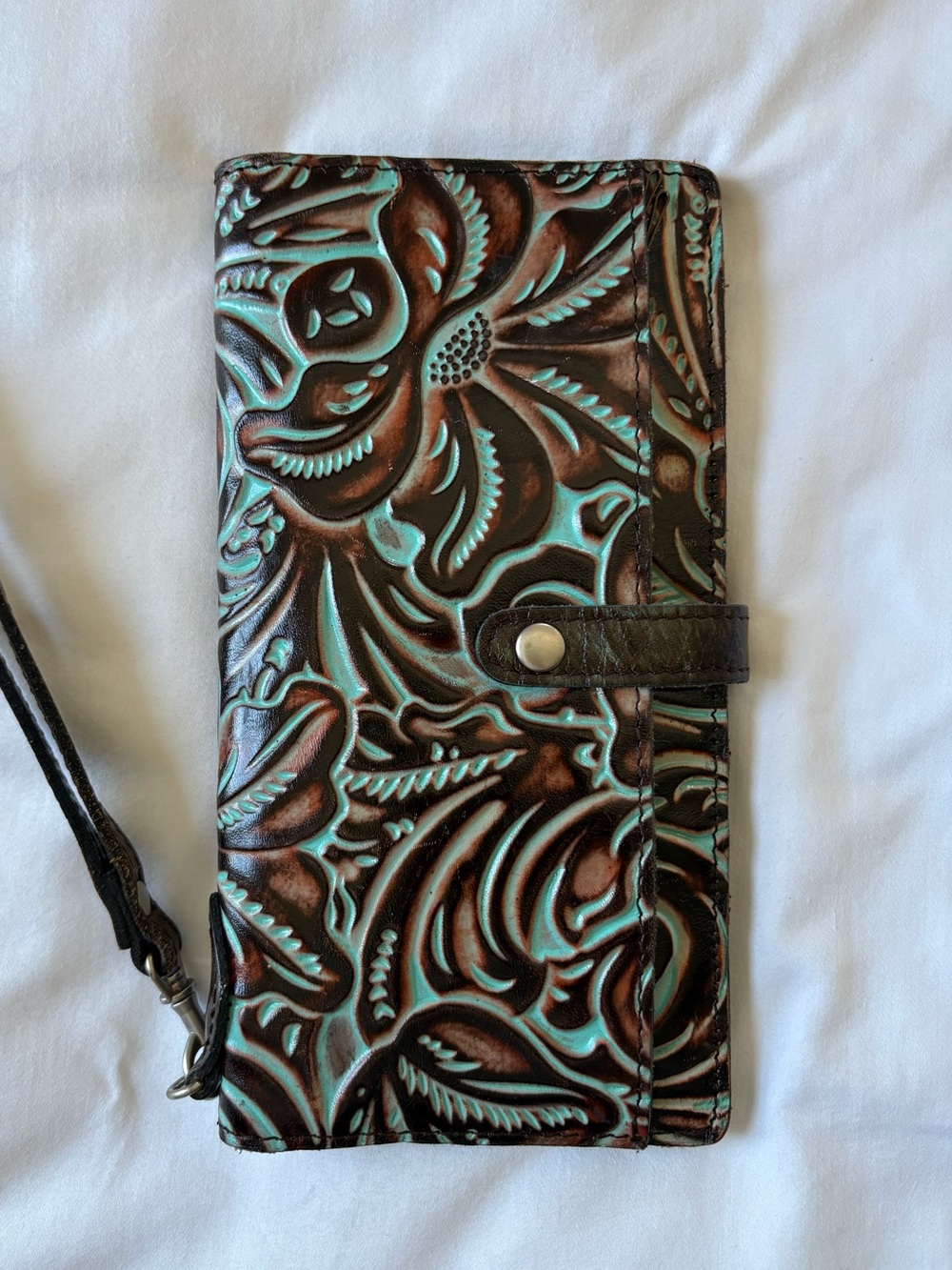 Patricia Nash Leather Floral Embossed Wallet/Wristlet